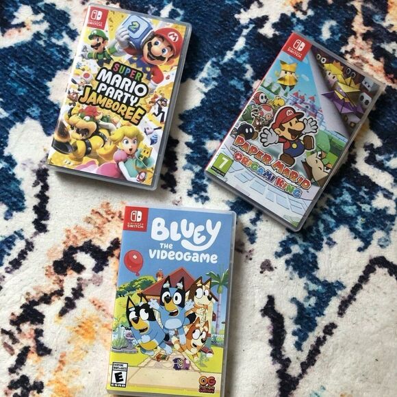 Nintendo Other - Nintendo Switch Game Cases Bluey Super Mario Part Jamboree Paper Origami King